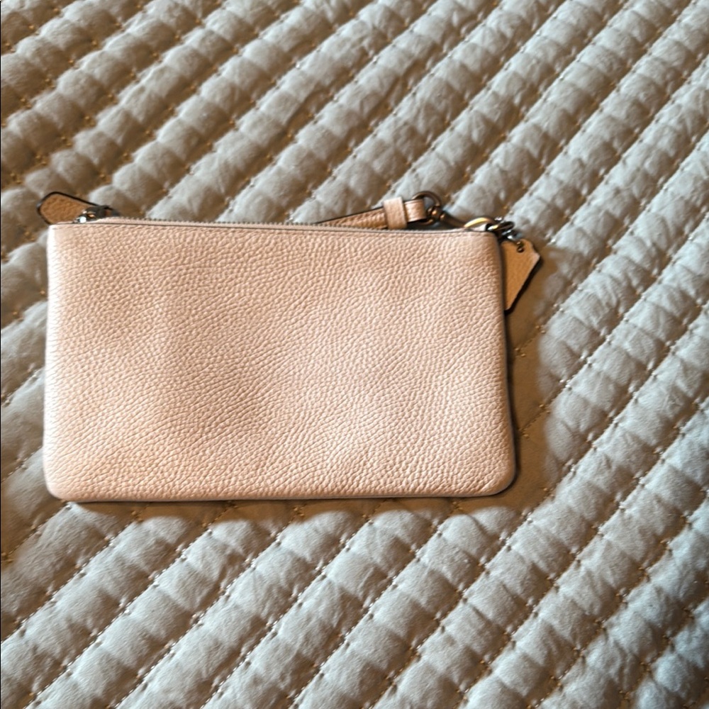 Coach Cream Pebbled Leather Clutch - Picture 3 of 3